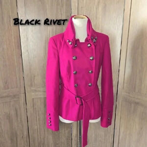 Women's Fuchsia Double-Breasted Jacket